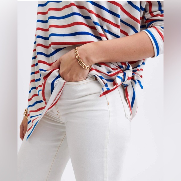 NWT MERSEA Catalina Slub Tee - Red, White, and Blue Stripes OSFM - Picture 2 of 12